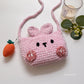 Bunny Mini Bag with Carrot Charm