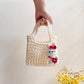 White Rabbit Flower Keychain