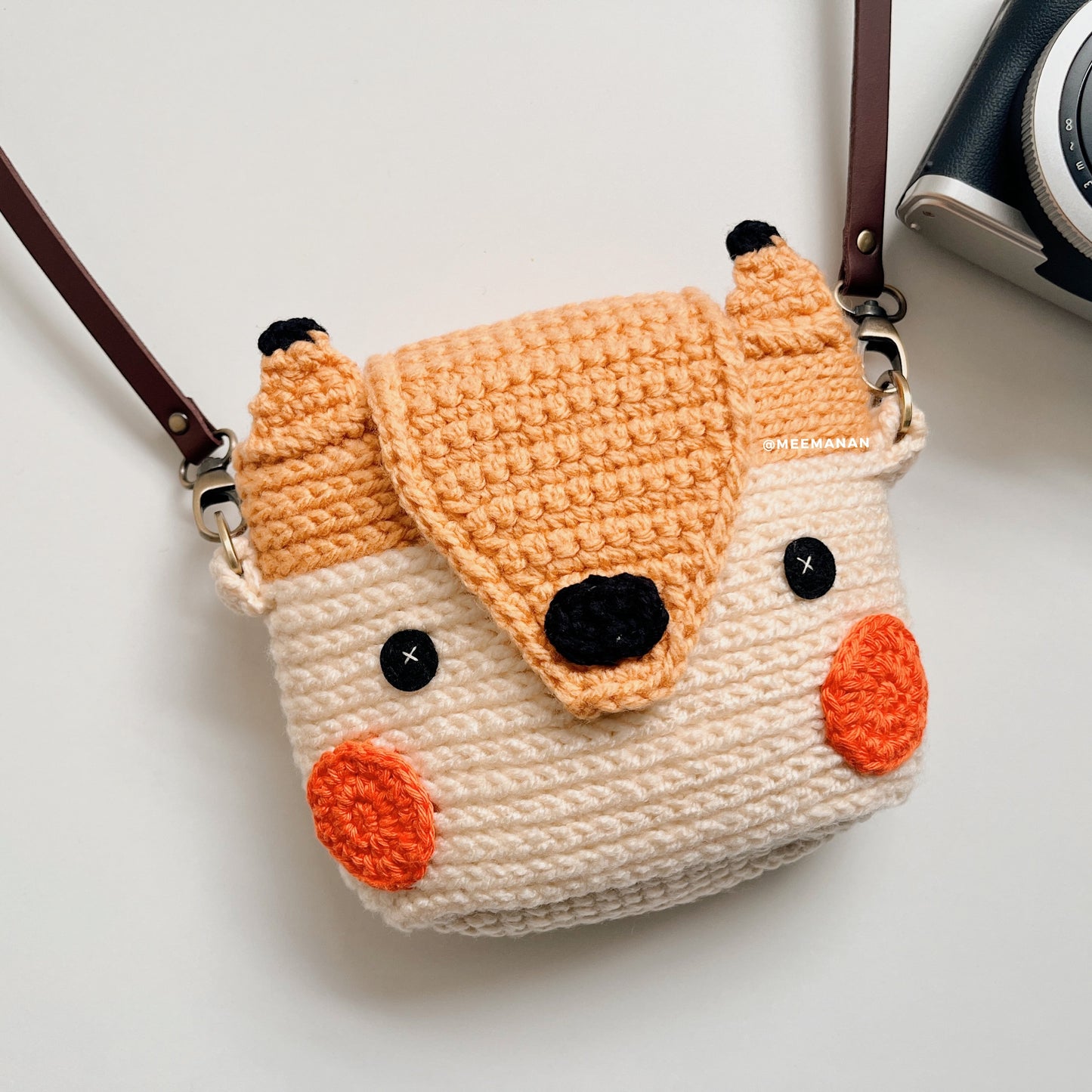 PRE-ORDER / Crochet Fuji Instax Case - Fox