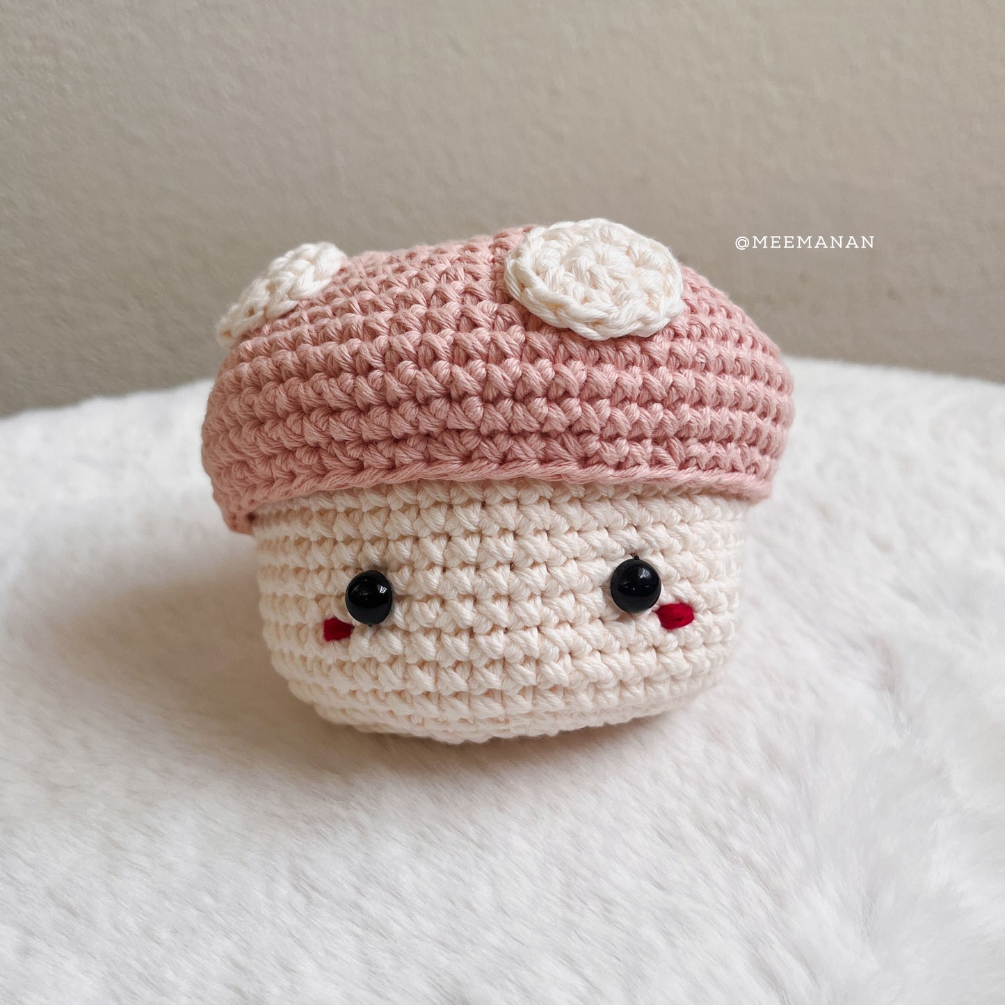 Mini Mushroom Crochet Basket