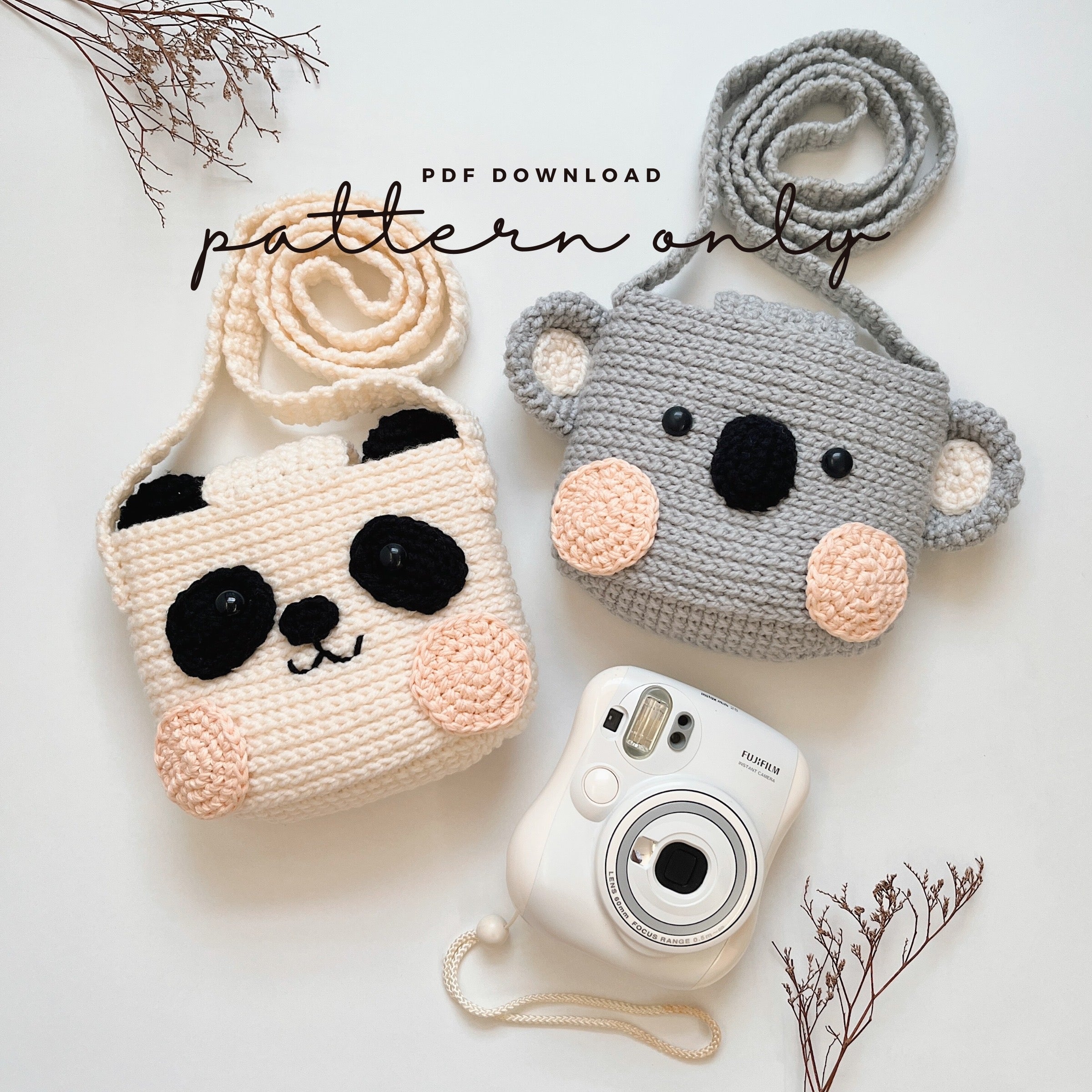 Pattern Fuji Instax Case | Koala & Panda – Meemanan