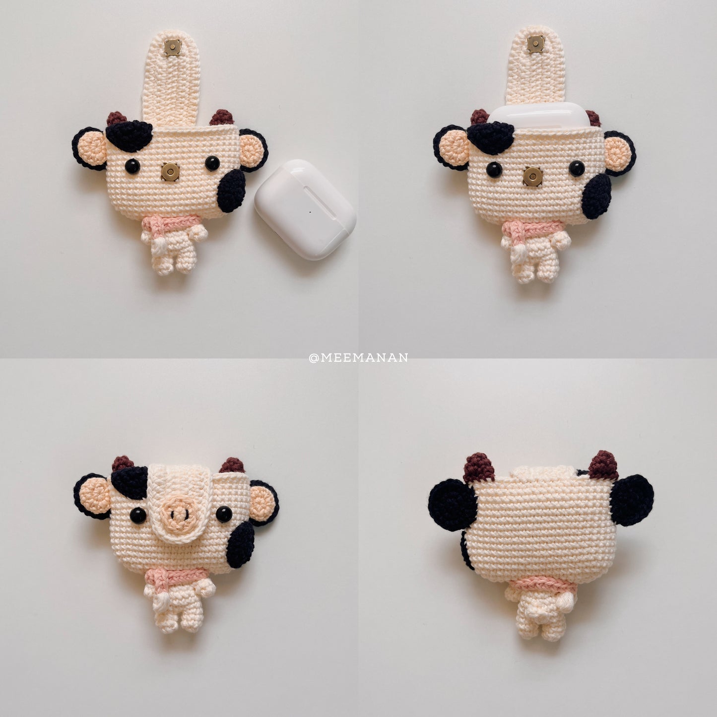 Pattern EarPods Pouch | Cow & Pig