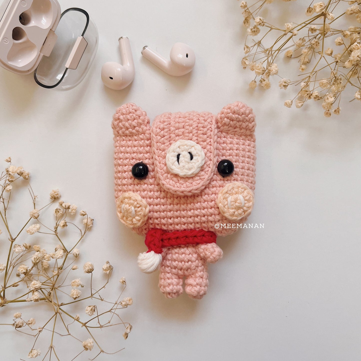 Pattern EarPods Pouch | Cow & Pig