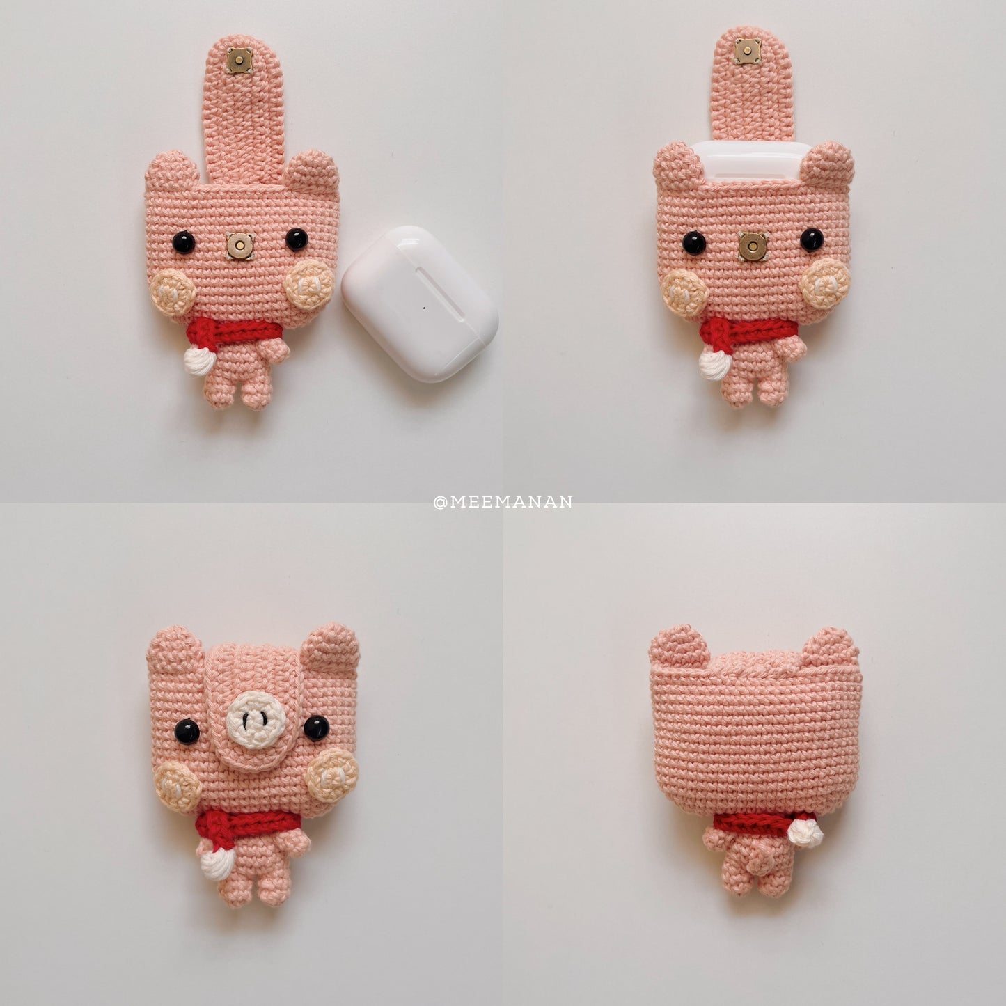 Pattern EarPods Pouch | Cow & Pig