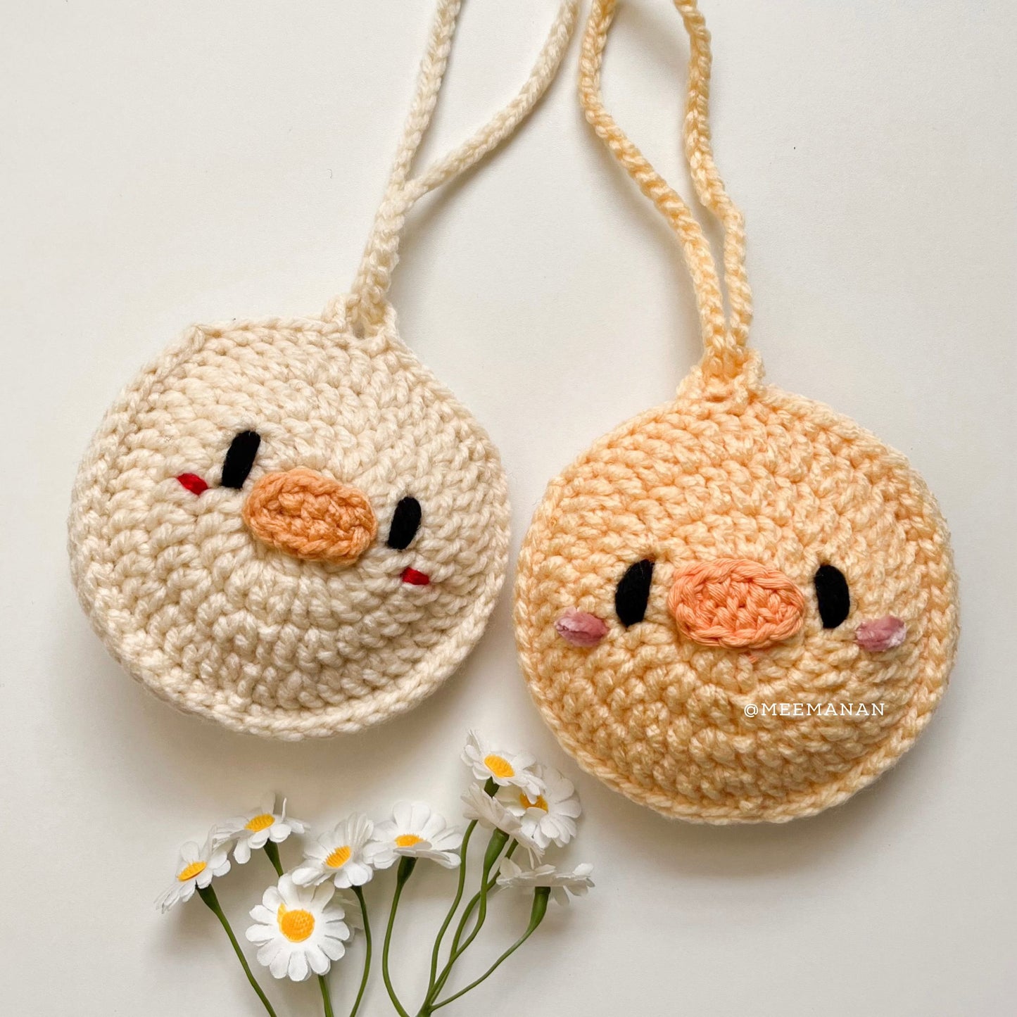 Easy Animals Mini Pouch Keychain Crochet Pattern PDF