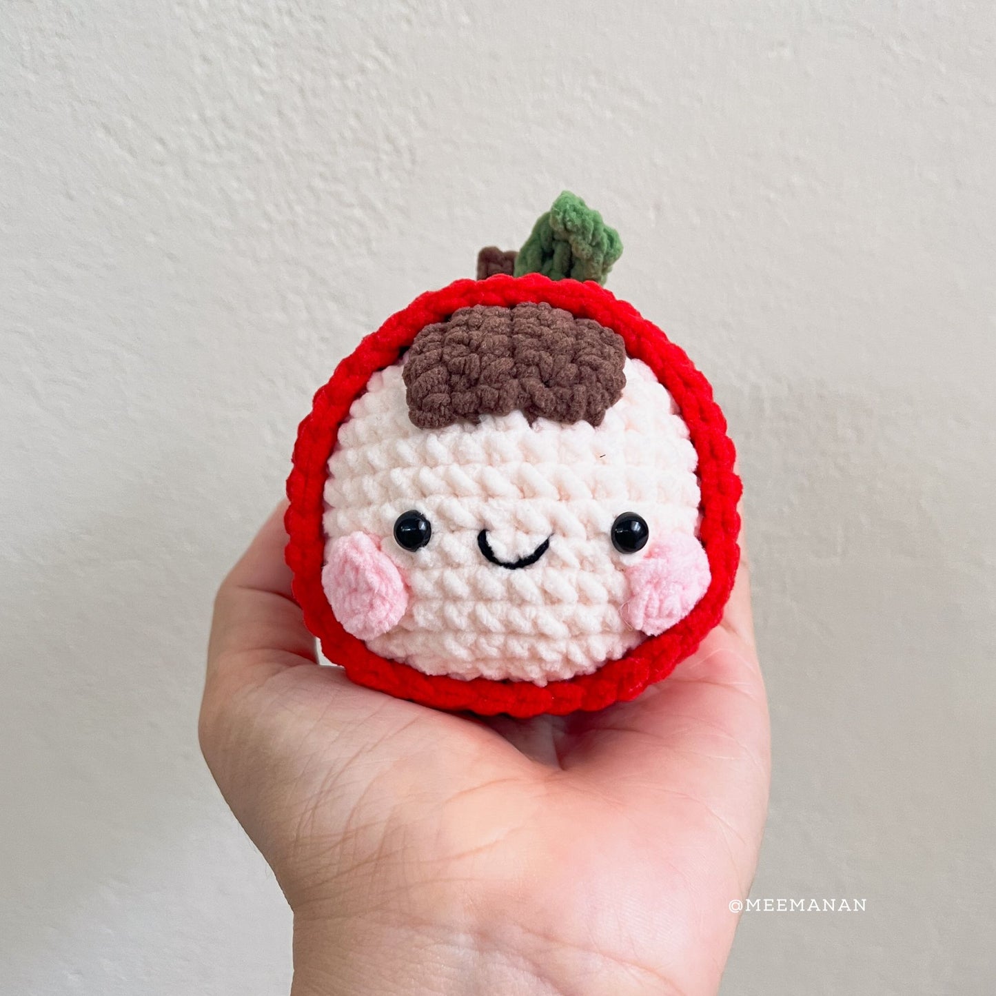 Fruity Friends Keychain (Apple, Peach, Lemon) Crochet Pattern PDF