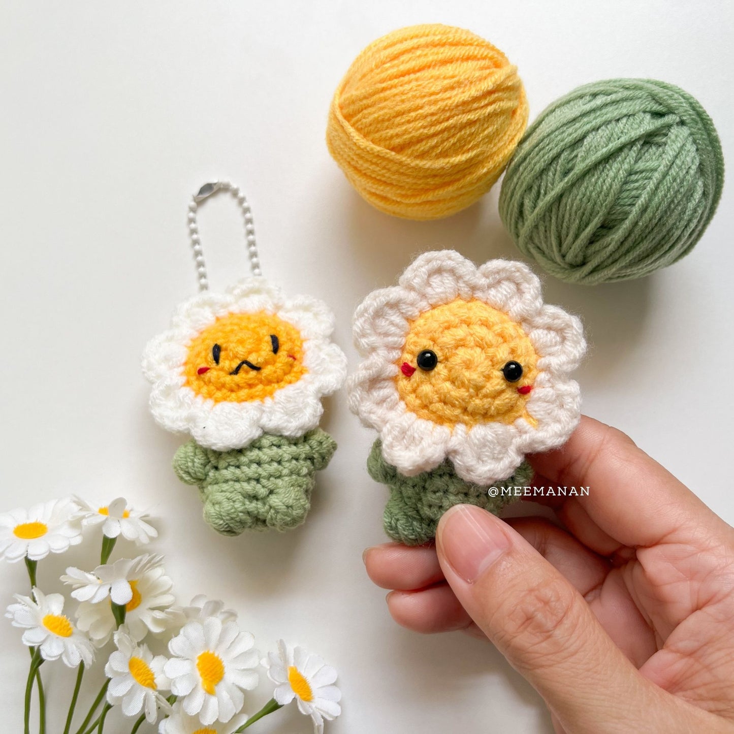 Mini Daisy & Sunflower Crochet Pattern PDF