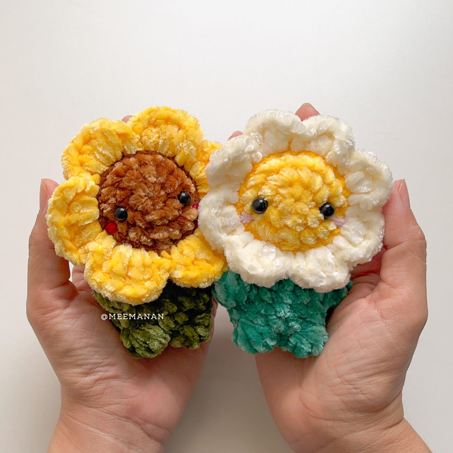 Mini Daisy & Sunflower Crochet Pattern PDF