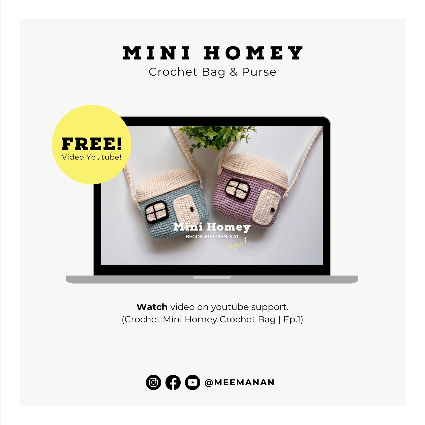 Mini Homey Crochet Bag Pattern PDF