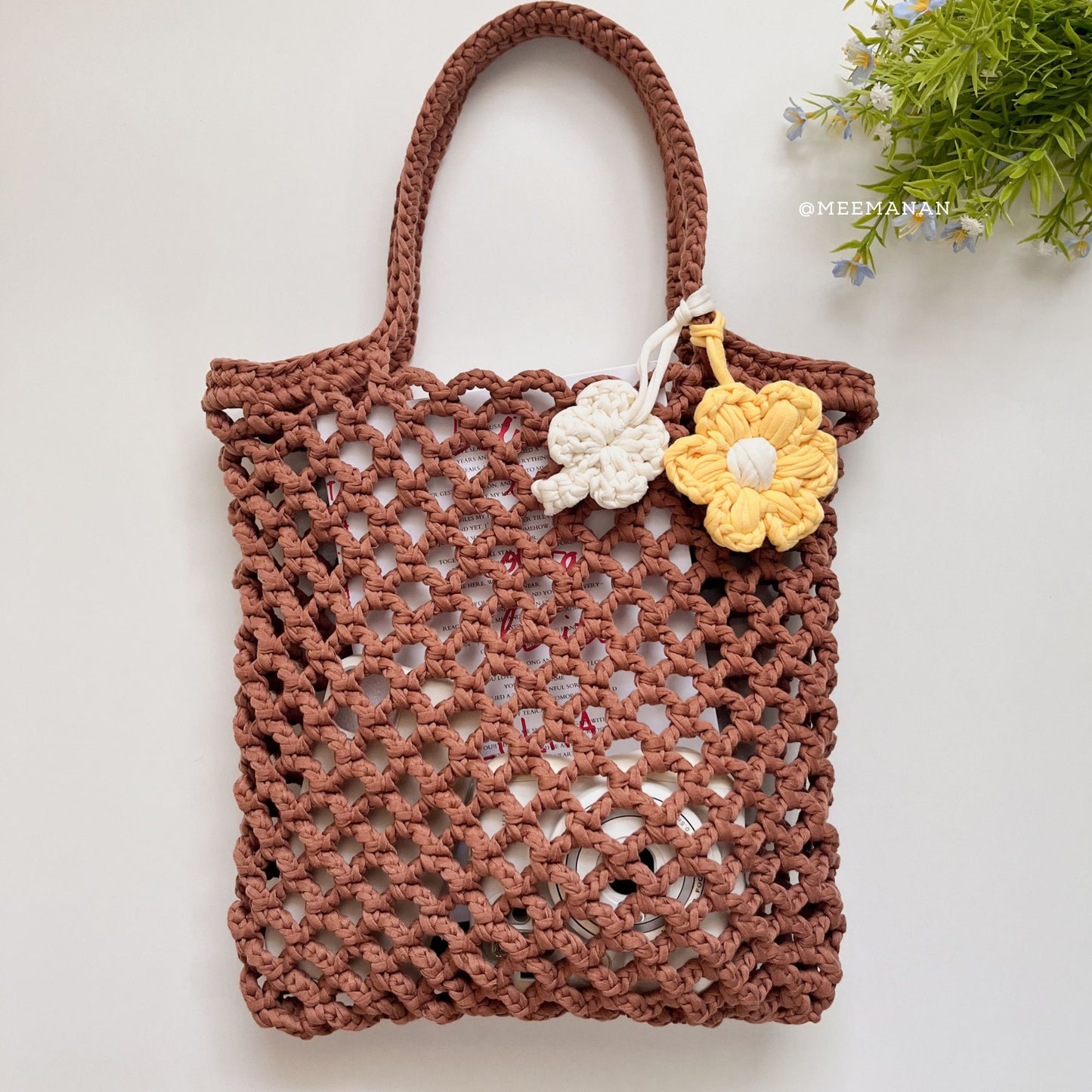 Beginner-Friendly Crochet Mesh Tote & Mini Bag Pattern PDF