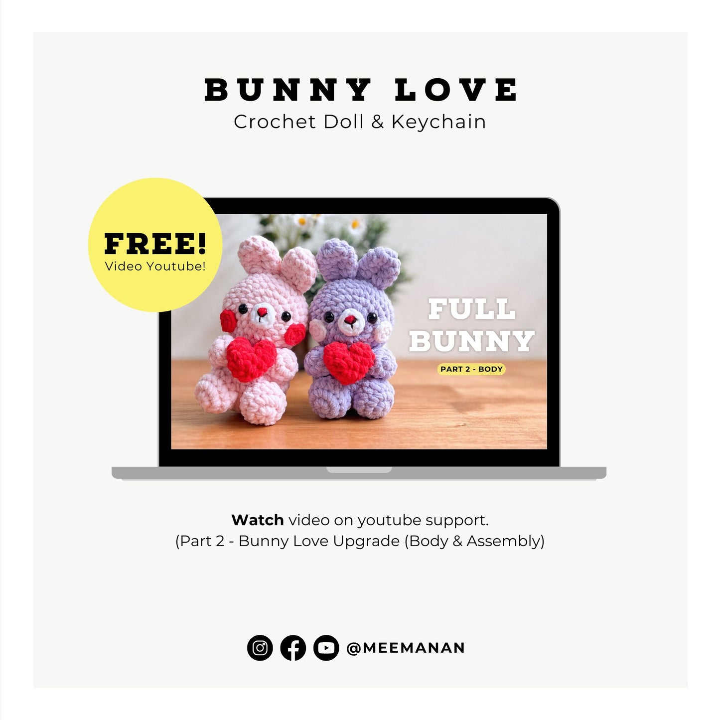 Bunny Love Crochet Pattern PDF