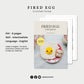 VIDEO + Pattern Fried Egg Coin Purse with Bread Keychain