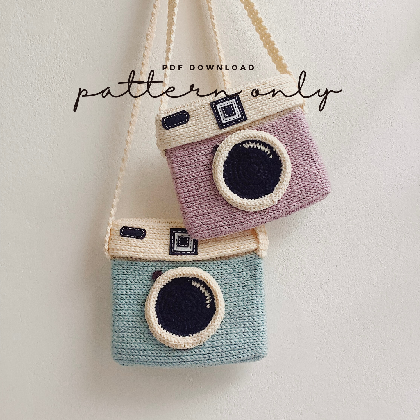 Pattern Camera Crochet Bag