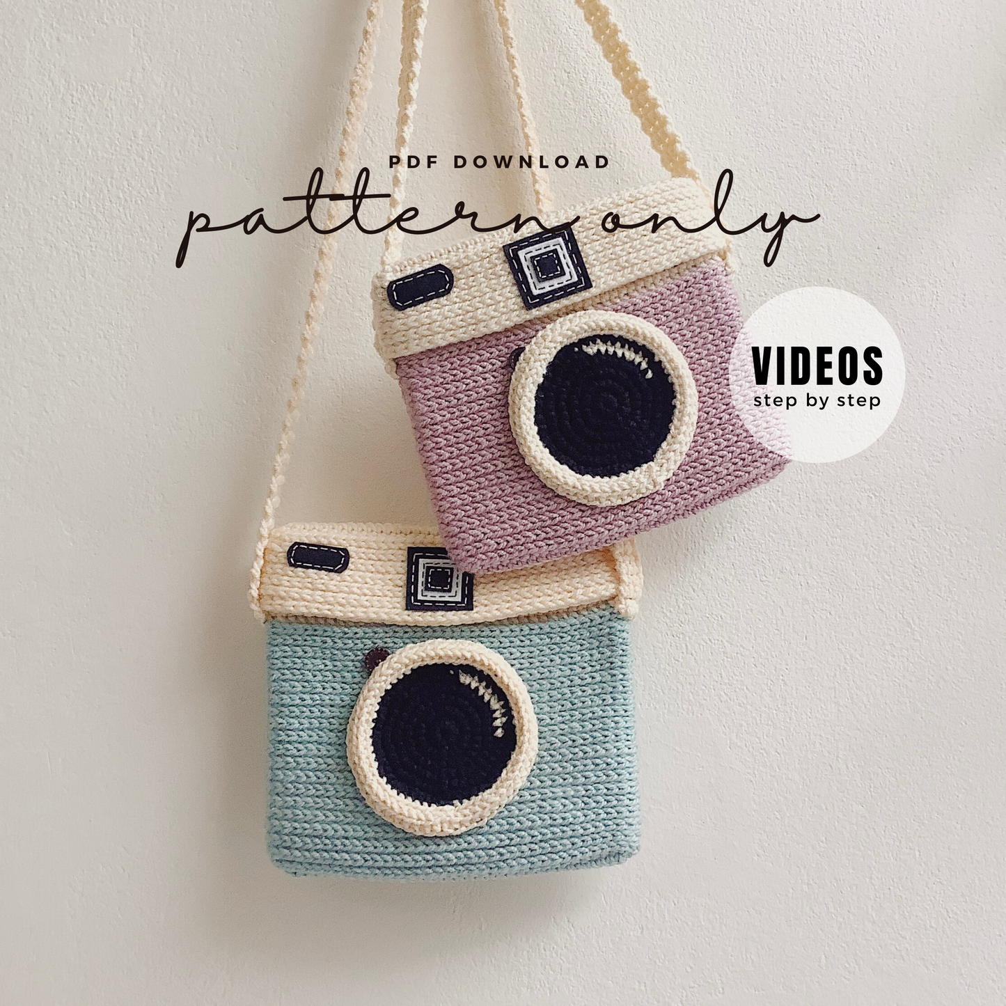 VIDEO + Pattern Camera Crochet Bag