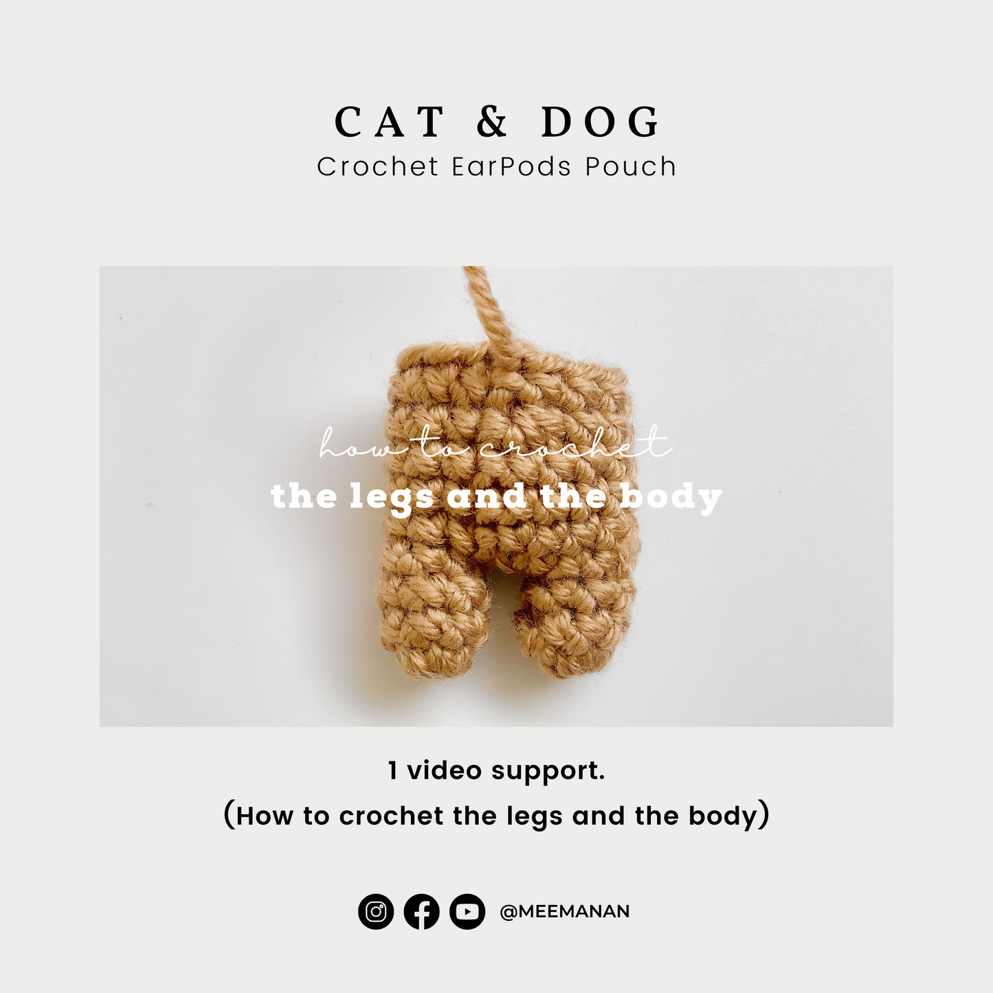 Pattern EarPods Pouch | Cat & Dog