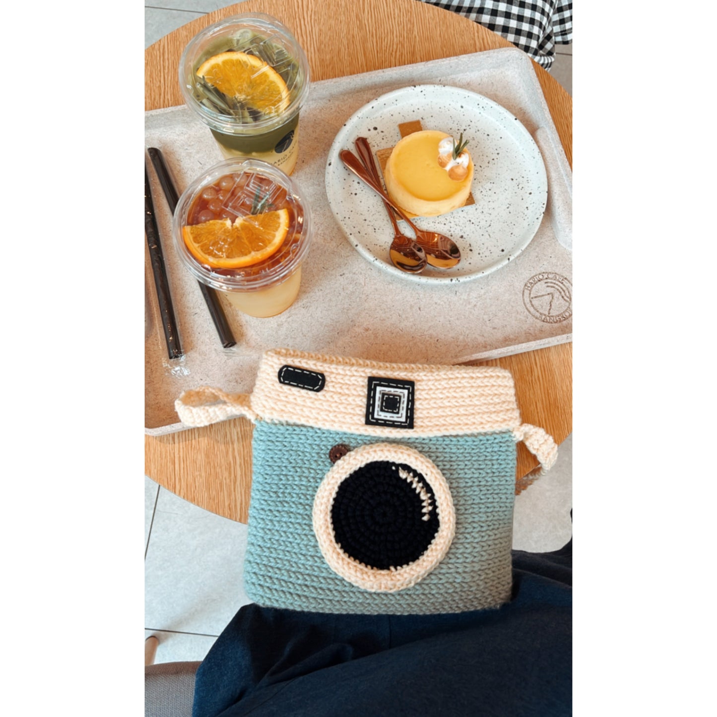 Pattern Camera Crochet Bag