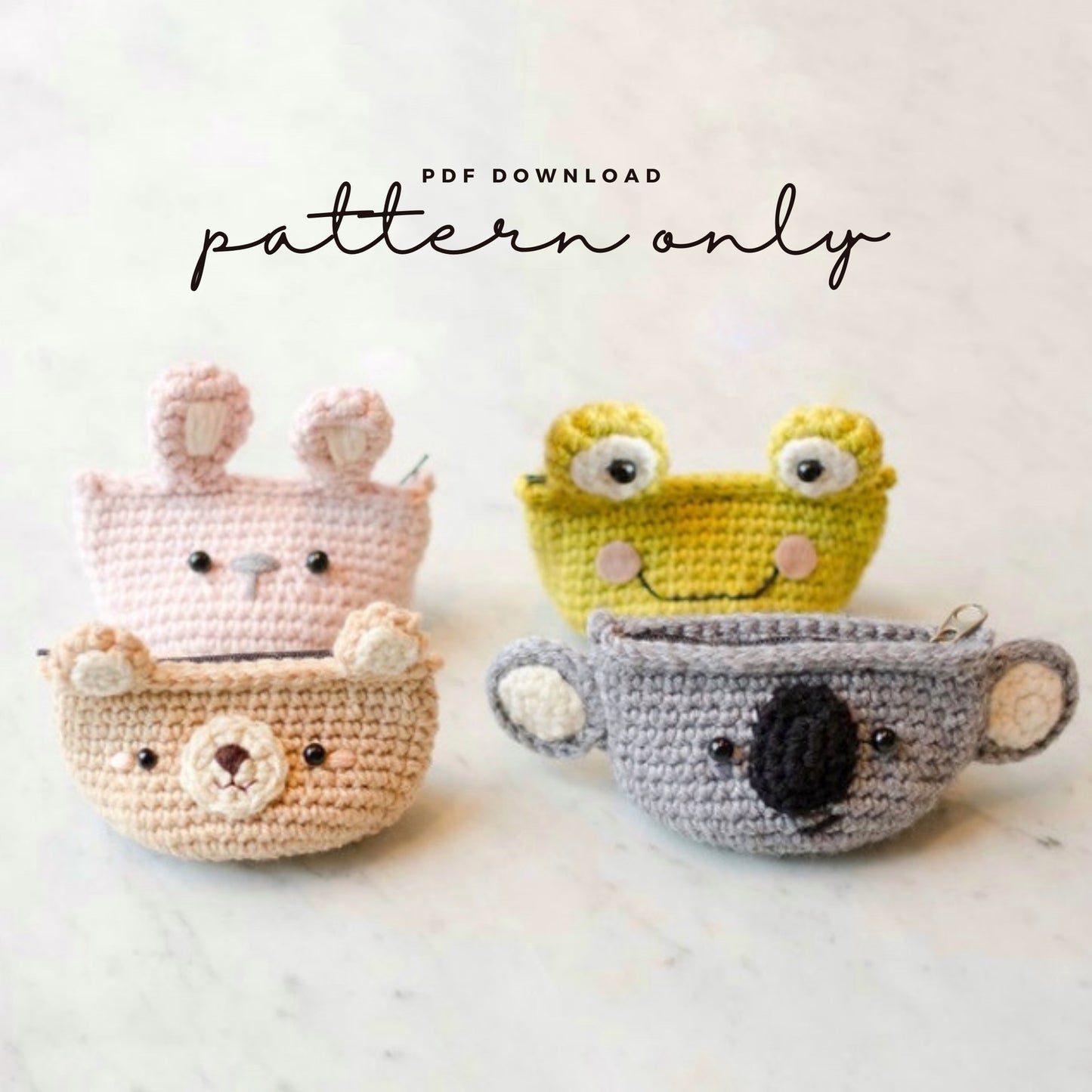 Pattern Crochet Animals Coin Purse