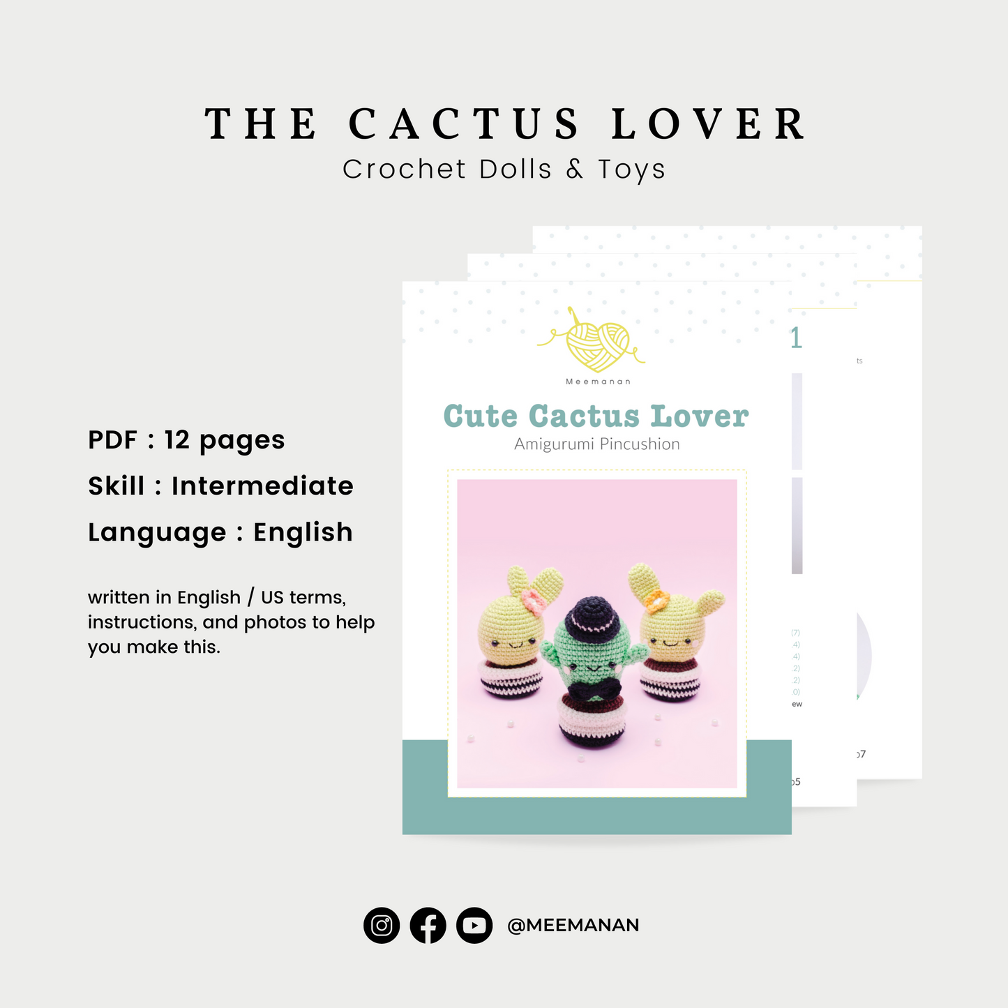 Pattern Cactus Lover Doll