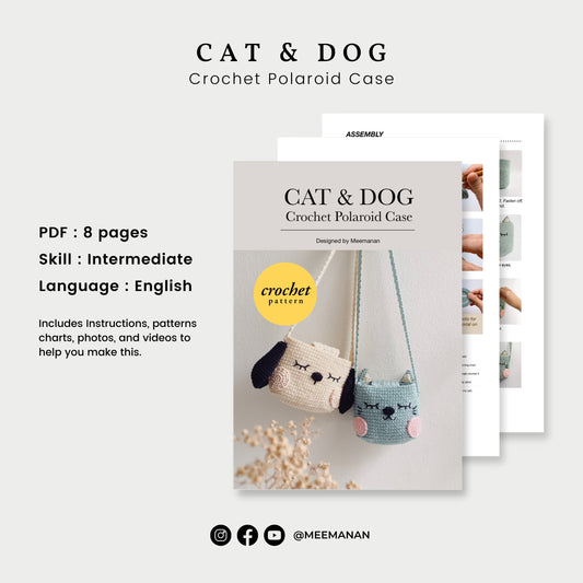 Pattern Fuji Instax Case | Cat & Dog